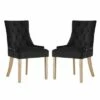 Set of 2 Pose Dining Chair Velvet Black - Modway