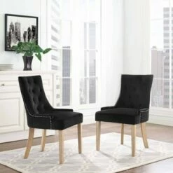 Set of 2 Pose Dining Chair Velvet Black - Modway -Dining Chairs And Benches Official Shop unnamed file 8162