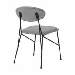 Set of 2 Alice Velvet Metal Dining Chairs Gray/Black - Armen Living -Dining Chairs And Benches Official Shop unnamed file 8177