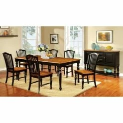 Set of 2 Jameson Country Style Wooden Chair Black/Oak - HOMES: Inside + Out -Dining Chairs And Benches Official Shop unnamed file 8220