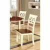 Set of 2 Lanfield Country Style Back Design Side Chair Vintage White/Cherry - HOMES: Inside + Out