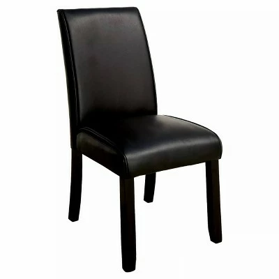 Set of 2 Lanbert Leatherette Padded Side Chair Dark Walnut - HOMES: Inside + Out 4 Set of 2 Lanbert Leatherette Padded Side Chair Dark Walnut - HOMES: Inside + Out - Image 2