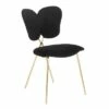 Set of 2 Madeline Contemporary and Glam Chairs - LumiSource Gold/black Velvet