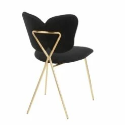 Set of 2 Madeline Contemporary and Glam Chairs - LumiSource Gold/black Velvet -Dining Chairs And Benches Official Shop unnamed file 8267