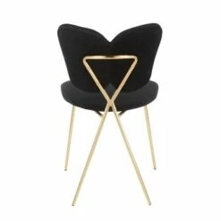 Set of 2 Madeline Contemporary and Glam Chairs - LumiSource Gold/black Velvet -Dining Chairs And Benches Official Shop unnamed file 8268