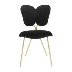 Set of 2 Madeline Contemporary and Glam Chairs - LumiSource Gold/black Velvet -Dining Chairs And Benches Official Shop unnamed file 8269