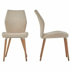 Set of 2 Winona Natural Mid Century Angled Chair - Inspire Q Smoke