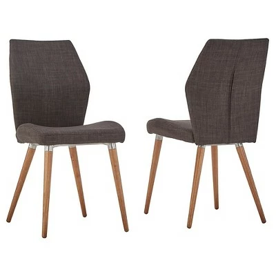 Set of 2 Winona Natural Mid Century Angled Chair - Inspire Q Smoke 6 Set of 2 Winona Natural Mid Century Angled Chair - Inspire Q Smoke - Image 4