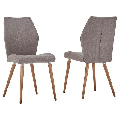 Set of 2 Winona Natural Mid Century Angled Chair - Inspire Q Smoke 7 Set of 2 Winona Natural Mid Century Angled Chair - Inspire Q Smoke - Image 5