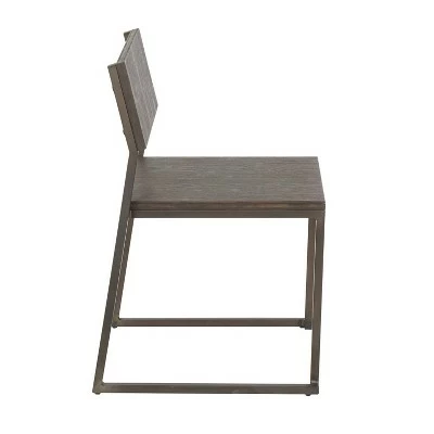 Set of 2 Industrial Fuji Chair Espresso - LumiSource 4 Set of 2 Industrial Fuji Chair Espresso - LumiSource - Image 2