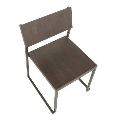 Set of 2 Industrial Fuji Chair Espresso - LumiSource 8 Set of 2 Industrial Fuji Chair Espresso - LumiSource - Image 6