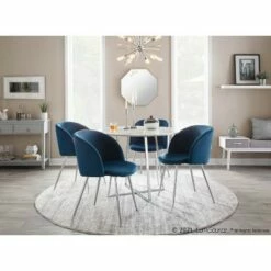 Set of 2 Fran Dining Chairs Velvet/Metal Chrome/Blue - LumiSource 17 Set of 2 Fran Dining Chairs Velvet/Metal Chrome/Blue - LumiSource -Dining Chairs And Benches Official Shop unnamed file 835
