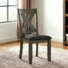 Set of 2 Larkridge Padded Seat Side Chair Dark Gray - HOMES: Inside + Out