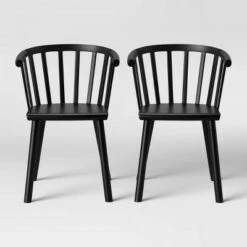 Set of 2 Balboa Barrel Back Dining Chair - Project 62™ Black/wood -Dining Chairs And Benches Official Shop unnamed file 84