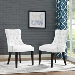 Set of 2 Regent Dining Side Chair Vinyl White - Modway -Dining Chairs And Benches Official Shop unnamed file 8477