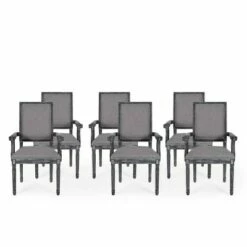 Set of 6 Maria French Country Wood Upholstered Dining Chairs - Christopher Knight Home Brown/natural 28 Set of 6 Maria French Country Wood Upholstered Dining Chairs - Christopher Knight Home Brown/natural -Dining Chairs And Benches Official Shop unnamed file 848