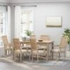 Set of 6 Maria French Country Wood and Cane Upholstered Dining Chairs - Christopher Knight Home Brown/natural