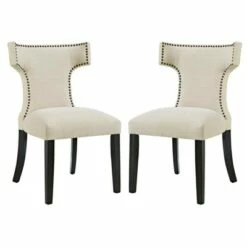 Set of 2 Curve Dining Side Chair Fabric - Modway Light Gray -Dining Chairs And Benches Official Shop unnamed file 8547