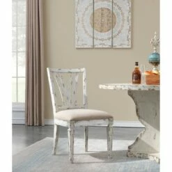 Set of 2 Alma Dining Armless Chairs Cream - Treasure Trove Accents -Dining Chairs And Benches Official Shop unnamed file 8567