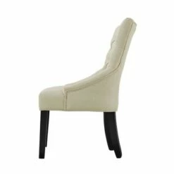 Set of 2 Haeys Tufted Upholstered Dining Armless Chairs - Alaterre Furniture Cream -Dining Chairs And Benches Official Shop unnamed file 8607