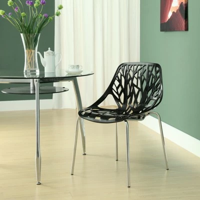 Stencil Dining Side Chair - Modway White 3 Stencil Dining Side Chair - Modway White
