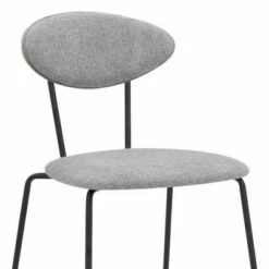 Set of 2 Neo Modern Fabric and Metal Dining Room Chairs Gray/Black - Armen Living -Dining Chairs And Benches Official Shop unnamed file 8650