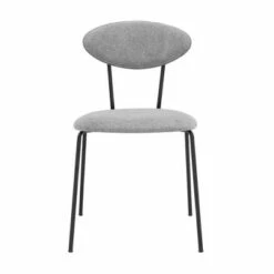 Set of 2 Neo Modern Fabric and Metal Dining Room Chairs Gray/Black - Armen Living -Dining Chairs And Benches Official Shop unnamed file 8653