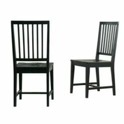 Set of 2 Vienna Wood Dining Armless Chairs - Alaterre Furniture White