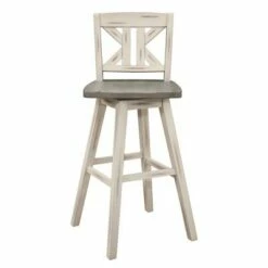 Amsonia K-back Bar Height Dining Swivel Chair in White (Set of 2) - Lexicon -Dining Chairs And Benches Official Shop unnamed file 8693