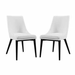 Set of 2 Viscount Dining Side Chair Vinyl - Modway White -Dining Chairs And Benches Official Shop unnamed file 8704