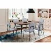 Set of 2 Lucy Velvet and Metal Dining Room Chairs Gray - Armen Living