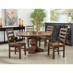 Set of 2 Milton Dining Ladder Back Chairs Brown - Treasure Trove Accents -Dining Chairs And Benches Official Shop unnamed file 8735