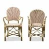 Baxton Studio Set of 2 Seva Indoor and Outdoor Stackable Bistro Dining Chairs - BaxtonStudio Beige/red -Dining Chairs And Benches Official Shop unnamed file 874