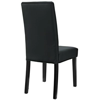 Confer Dining Vinyl Side Chair - Modway Black 6 Confer Dining Vinyl Side Chair - Modway Black - Image 4