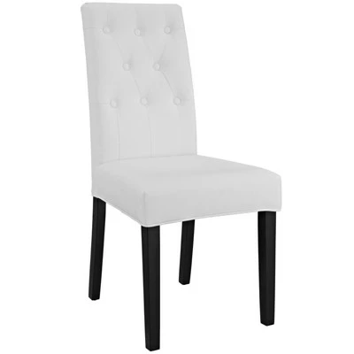Confer Dining Vinyl Side Chair - Modway Black 8 Confer Dining Vinyl Side Chair - Modway Black - Image 6