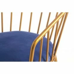Bold Tones Modern Blue Velvet Fabric Upholstered Accent Arm Chair with Gold Metal Legs -Dining Chairs And Benches Official Shop unnamed file 8824