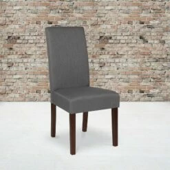 Flash Furniture Greenwich Series Parsons Chair with Mahogany Legs
