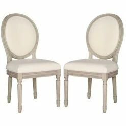 Set of 2 Holloway Oval Side Chair Wood/Spring - Safavieh Beige -Dining Chairs And Benches Official Shop unnamed file 8883