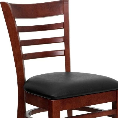 Flash Furniture Ladder Back Wooden Restaurant Chair 7 Flash Furniture Ladder Back Wooden Restaurant Chair - Image 5