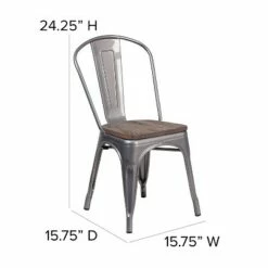 Flash Furniture Clear Coated Metal Stackable Chair with Wood Seat 13 Flash Furniture Clear Coated Metal Stackable Chair with Wood Seat -Dining Chairs And Benches Official Shop unnamed file 8996