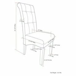 Set of 2 Essex Deluxe Tufted Parson Chair - Wyndenhall Satin Cream -Dining Chairs And Benches Official Shop unnamed file 9142