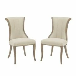 Set of 2 Sheffield Flared Back Chair - Linon Natural -Dining Chairs And Benches Official Shop unnamed file 9222