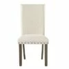 Dex Upholster Side Chair Set Cream/Smokey Walnut Brown - Picket House Furnishings