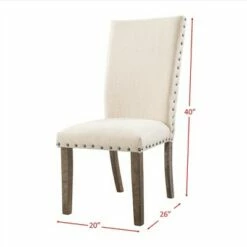 Dex Upholster Side Chair Set Cream/Smokey Walnut Brown - Picket House Furnishings -Dining Chairs And Benches Official Shop unnamed file 9229