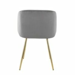 Set of 2 Fran Dining Chairs Velvet/Steel Gold/Silver - LumiSource -Dining Chairs And Benches Official Shop unnamed file 924