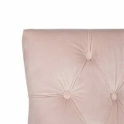 Set of 2 19" Harlow Tufted Ring Chair with Silver Nail Heads Blush Pink/Espresso - Safavieh -Dining Chairs And Benches Official Shop unnamed file 9275