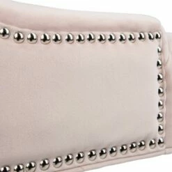 Set of 2 19" Harlow Tufted Ring Chair with Silver Nail Heads Blush Pink/Espresso - Safavieh -Dining Chairs And Benches Official Shop unnamed file 9277