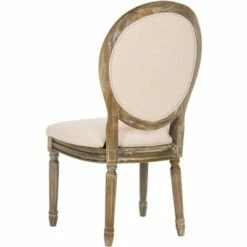 Holloway Tufted Oval Side Chair (Set of 2) - Beige/Rustic Oak - Safavieh -Dining Chairs And Benches Official Shop unnamed file 9300