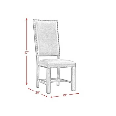 Set of 2 Hayward Tall Back Side Chair Set Walnut - Picket House Furnishings 13 Set of 2 Hayward Tall Back Side Chair Set Walnut - Picket House Furnishings - Image 11