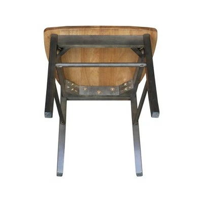 Set of 2 X Back Chairs with Wood Seat Hickory Brown - International Concepts 10 Set of 2 X Back Chairs with Wood Seat Hickory Brown - International Concepts - Image 8